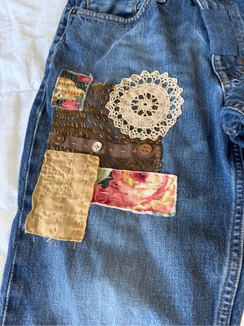 Boho Patchwork Women’s Jeans